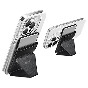 حامل مغناطيسي ومحفظة ذا فيرست سناب اون لهاتف ايفون 12/13/14/15 ايفون ميني بلس برو ماكس من موفت (اسود)، معدن