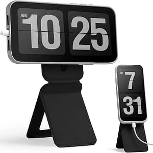 حامل ثلاثي القوائم للموبايل من ايليكس متوافق مع سلسلة ايفون 15/14/13/12، اسود داكن، جلد